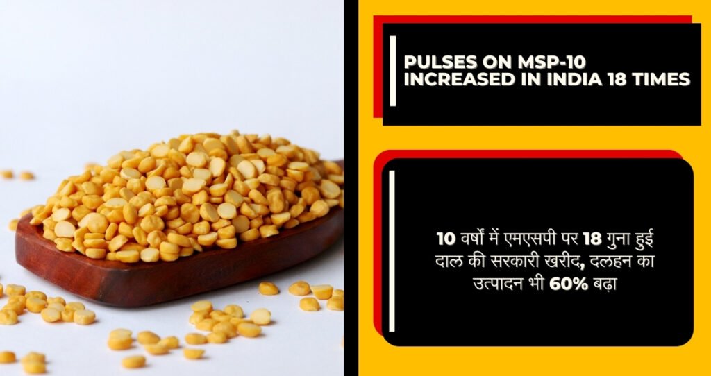 Pulses on MSP-10 increased in india 18 times