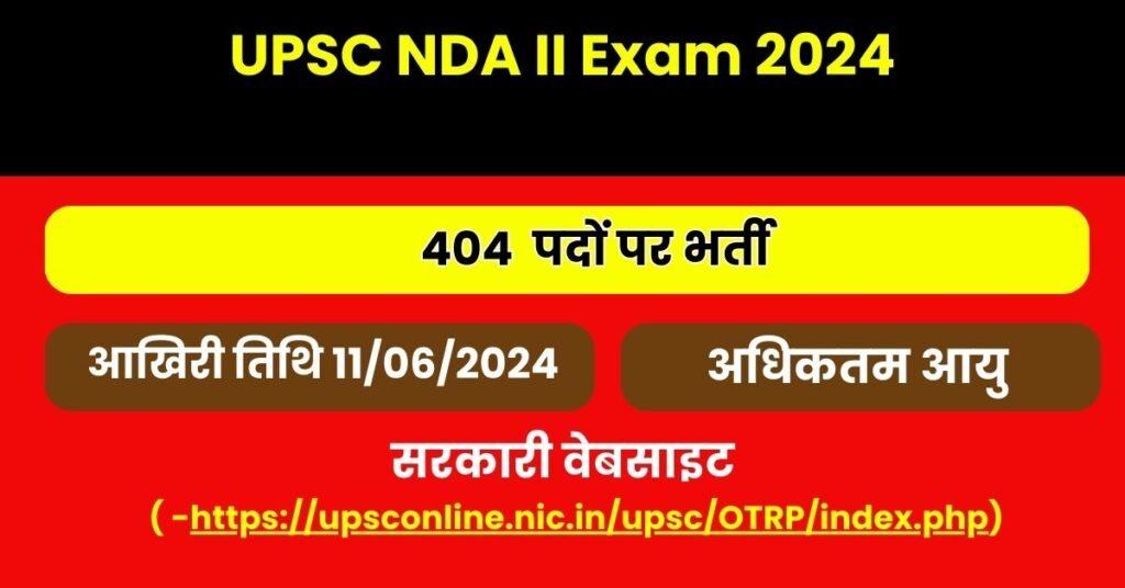 UPSC NDA II Exam 2024