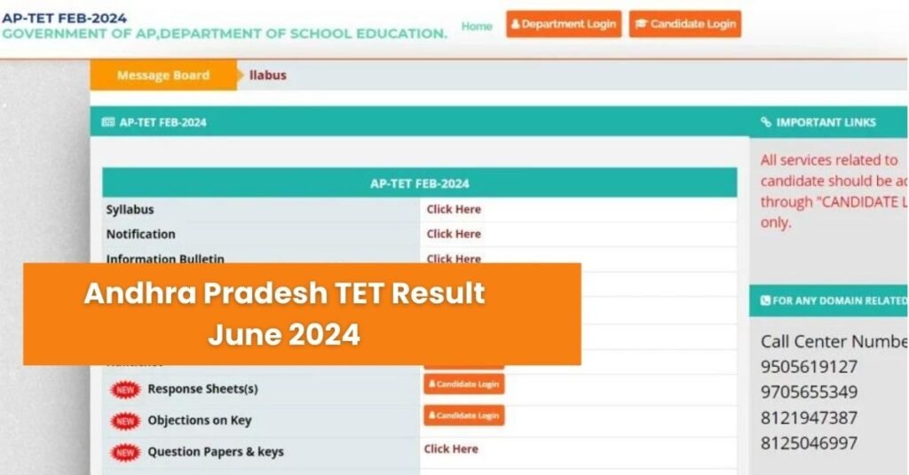 Andhra Pradesh TET Result June 2024